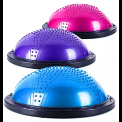 Балансировочная полусфера BOSU для фитнеса и гимнастики D 59см надувная с насосом  60x61 см, HBC (10508)