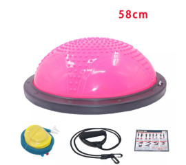 Балансировочная полусфера BOSU для фитнеса и гимнастики D 59см надувная с насосом  60x61 см, HBC (10508)