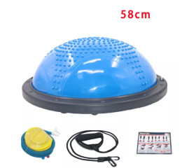 Балансировочная полусфера BOSU для фитнеса и гимнастики D 59см надувная с насосом  60x61 см, HBC (10508)