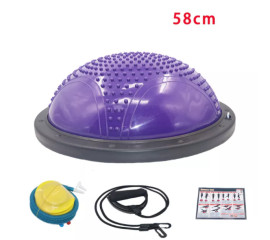 Балансировочная полусфера BOSU для фитнеса и гимнастики D 59см надувная с насосом  60x61 см, HBC (10508)