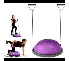 Балансировочная полусфера BOSU для фитнеса и гимнастики D 59см надувная с насосом  60x61 см, HBC (10508)