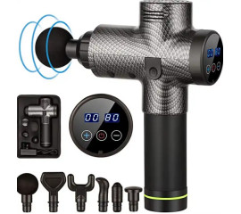 Масажний пістолет - вібраційний масажер 20в1 + чохол 27x22 см, HBC (11054)