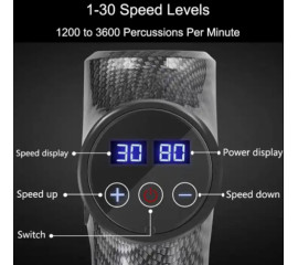 Масажний пістолет - вібраційний масажер 20в1 + чохол 27x22 см, HBC (11054)