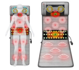 Многофункциональный электрический массажный коврик для всего тела Массаж шиацу 30x52 см, HBC (11266)