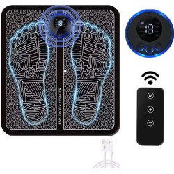 Электростимуляционный массаж для ног и массажный коврик для ступней для улучшения кровообращения 16x32 см, HBC (11317)