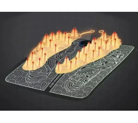 Электростимуляционный массаж для ног и массажный коврик для ступней для улучшения кровообращения 16x32 см, HBC (11317)