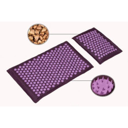 Акупунктурный коврик “Ортек”. Набор коврик + подушка: аппликатор Кузнецова 38x45 см, Ortek (10026)