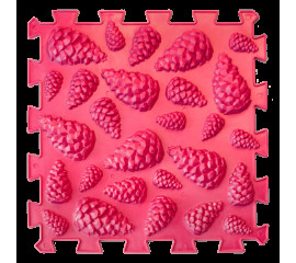 Коврик массажный  Пазлы Микс Шишки 1 элемент 26x26 см, Ortek (07786)