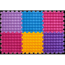 Акупунктурный массажный коврик Лотос 6 элементов 27x28 см, Ortek (09533)
