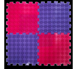 Акупунктурный массажный коврик Лотос 4 элемента 27x28 см, Ortek (09532)