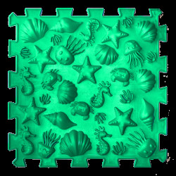 Килимок масажний  Пазли Морський 1 елемент 26x26 см, Ortek (09688)