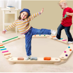 Балансировочная дорожка деревянная Набор из 6 досок 25x60 см, HBC (11610)