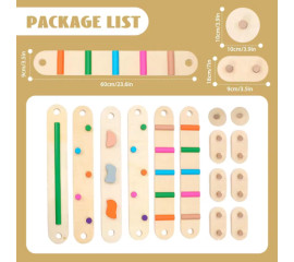 Балансировочная дорожка деревянная Набор из 6 досок 25x60 см, HBC (11610)