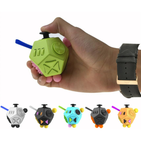 Кубик Fidget для развития мелкой моторики Сенсорная игрушка-антистресс 7x7 см, HBC (11648)