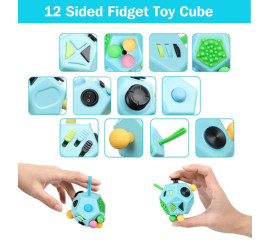 Кубик Fidget для развития мелкой моторики Сенсорная игрушка-антистресс 7x7 см, HBC (11648)