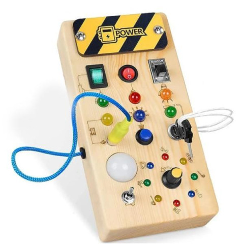 Бизиборд Монтессори на батарейках 12x21 см, HBC (12728)