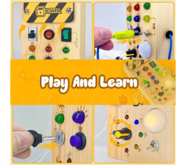 Бизиборд Монтессори на батарейках 12x21 см, HBC (12728)