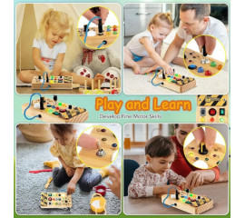 Бизиборд Монтессори на батарейках 12x21 см, HBC (12728)