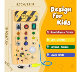 Бизиборд Монтессори на батарейках 12x21 см, HBC (12728)