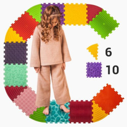 Масажний килимок Ортек Пазли 10 ел. + 6 Трикутників 28x28 см, Ortek (12733)