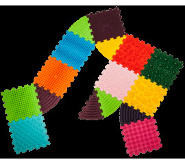 Масажний килимок Ортек Пазли 10 ел. + 6 Трикутників 28x28 см, Ortek (12733)