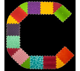 Масажний килимок Ортек Пазли 10 ел. + 6 Трикутників 28x28 см, Ortek (12733)