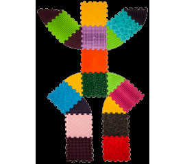 Масажний килимок Ортек Пазли 12 ел. + 8 Трикутників 28x28 см, Ortek (12734)