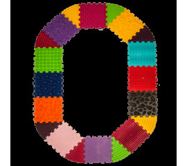 Масажний килимок Ортек Пазли 12 ел. + 8 Трикутників 28x28 см, Ortek (12734)