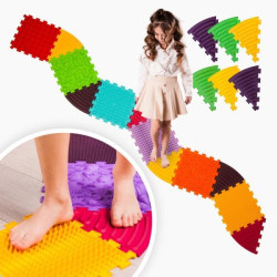 Масажний килимок Ортек Пазли Морський 6 ел. + 6 Трикутників 28x28 см, Ortek (12738)