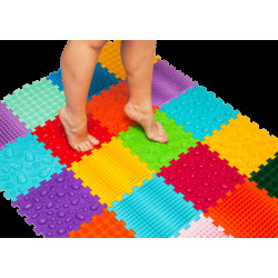 Коврик массажный для реабилитации “Ortek Mix” 20 элементов Жесткий 27x28 см, Ortek (12783)