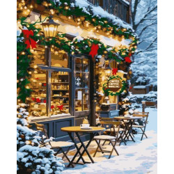 Картини за номерами "Різдвяне кафе" 40*50 см Artissimo (PN3260)