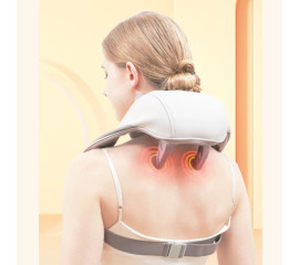 Портативный шиацовый массажер для глубоких тканей спины и шеи, с функцией тепла 24.5x16 см, HBC (13110)