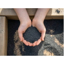 Кольоровий пісок для пісочної терапії та анімації 0,2–0,8 мм | Аксесуар до пісочних столів | ЧОРНИЙ