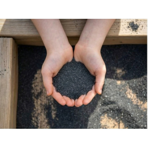 Кольоровий пісок для пісочної терапії та анімації 0,2–0,8 мм | Аксесуар до пісочних столів | ЧОРНИЙ