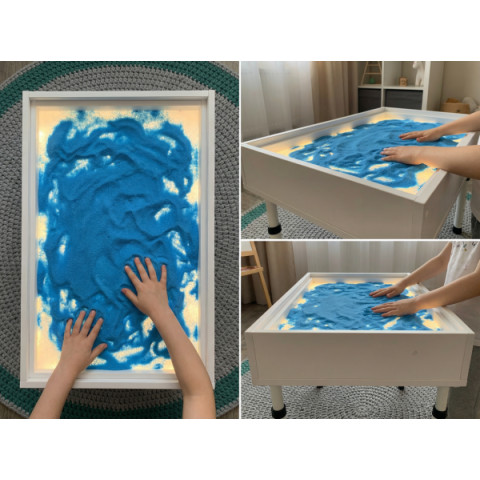 Кольоровий пісок для пісочної терапії та анімації 0,2–0,8 мм | Аксесуар до пісочних столів | МОРСЬКА ХВИЛЯ