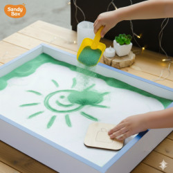 Кольоровий пісок для пісочної терапії та анімації 0,2–0,8 мм | Аксесуар до пісочних столів | ЗЕЛЕНИЙ