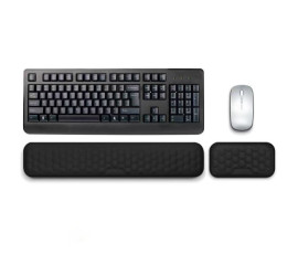 Геймерский/офисный коврик с запястной опорой из memory foam 8x44.5 см, HBC (13178)