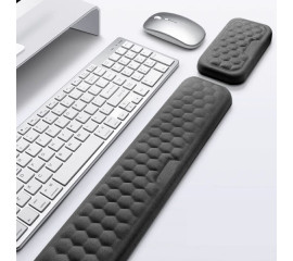 Геймерский/офисный коврик с запястной опорой из memory foam 8x44.5 см, HBC (13178)