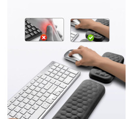 Геймерский/офисный коврик с запястной опорой из memory foam 8x44.5 см, HBC (13178)