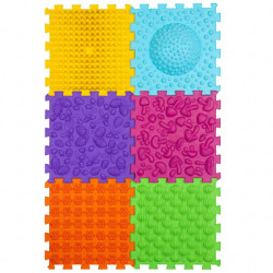 Масажний килимок Ортек Мега Мікс Пазли 6 елементів ОНОВЛЕНИЙ 27x27 см, Ortek (13205)
