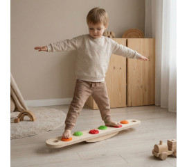 Балансировочная дорожка Ortek с массажными элементами и балансбордом  19x60.5 см, Ortek (13203)