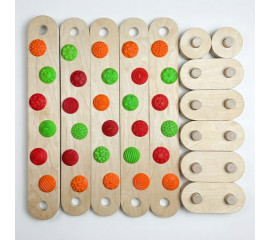 Балансировочная дорожка Ortek с массажными элементами и балансбордом  19x60.5 см, Ortek (13203)