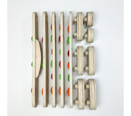 Балансировочная дорожка Ortek с массажными элементами и балансбордом  19x60.5 см, Ortek (13203)