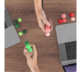 Сенсорні магнітні кульки, зелений набір 8 шт, з чохлом, розмір M 0.035x0.035 см, Ortek (13159)