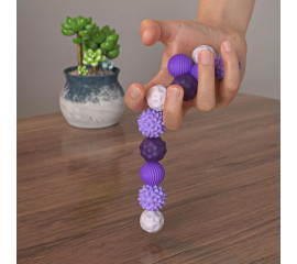 Сенсорні магнітні кульки, зелений набір 8 шт, з чохлом, розмір M 0.035x0.035 см, Ortek (13159)