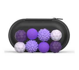 Сенсорные магнитные шарики, фиолетовый набор 8 шт, с чехлом, размер M 9x14 см, Ortek (13160)
