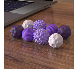 Сенсорные магнитные шарики, фиолетовый набор 8 шт, с чехлом, размер M 9x14 см, Ortek (13160)