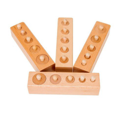 Набор деревянных цилиндров Монтессори Развивающая игрушка 16x17 см, HBC (13170)