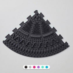 Килимок масажний Ortek "Колючки" 1 сектор Графітовий 35x25 см, Ortek (13336)