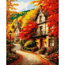 Картини за номерами "Осіння вулиця" 40*50 см Artissimo (PN0188)